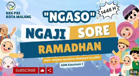 Ngaso (Ngaji Sore) 1 Najwa Azzahra Rabbani S - SDN Kauman 1 Klojen Kota Malang